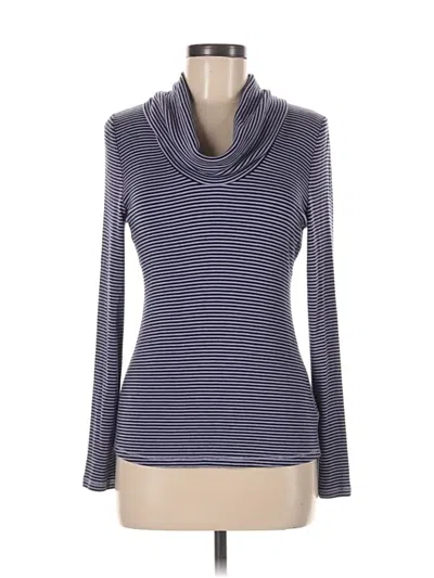 Pre-owned Pure And Good Long Sleeve Top Blue Cowl Neck Tops