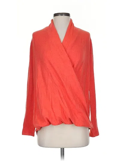 Pre-owned Pure And Good Long Sleeve Top Orange Cowl Neck Tops