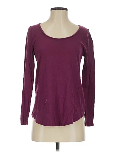 Pre-owned Pure And Good Long Sleeve T-shirt In Burgundy
