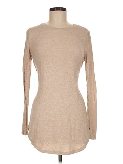 Pre-owned Pure And Good Long Sleeve T-shirt In Tan