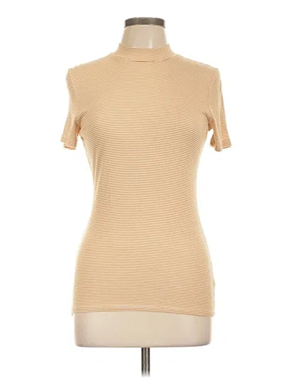 Pre-owned Pure And Good Short Sleeve Turtleneck In Tan