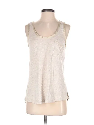 Pre-owned Pure And Good Tank Top Ivory Halter Neckline Tops In White