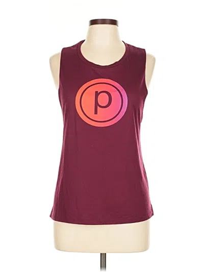 Pre-owned Pure Barre Active Tank Top In Burgundy