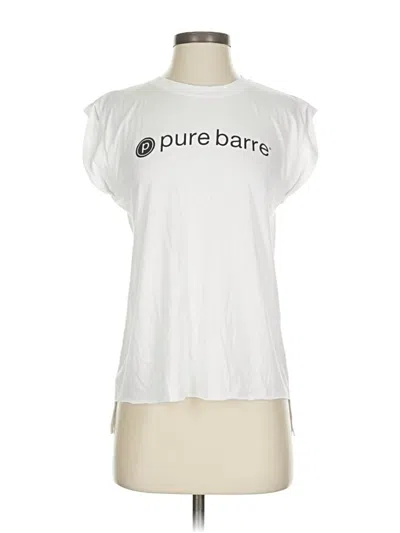 Pre-owned Pure Barre Short Sleeve T-shirt In White