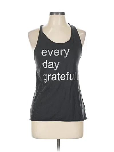 Pre-owned Pure Barre Tank Top Gray Halter Neckline Tops