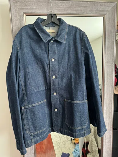Pre-owned Pure Blue Japan X Uniqlo Pure Blue Japan Project Indigo Denim Chore Coat Work In Navy