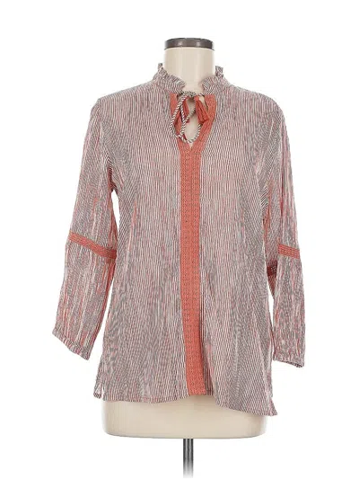 Pre-owned Pure Collection 3/4 Sleeve Blouse In Pink