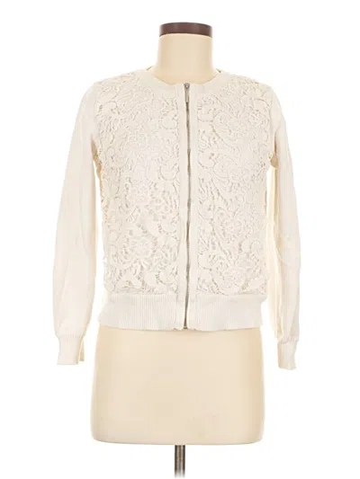Pre-owned Pure Collection Cardigan Sweater In Ivory