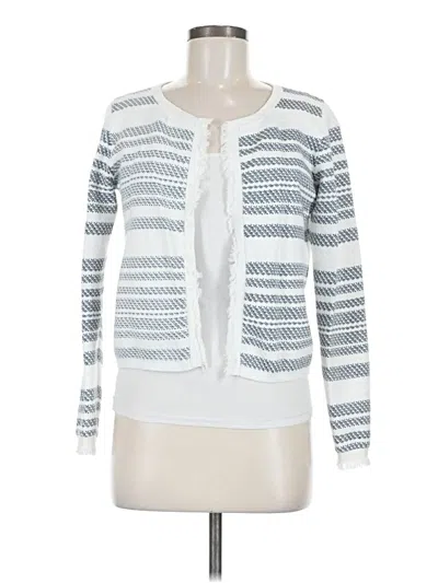 Pre-owned Pure Collection Cardigan Sweater In White