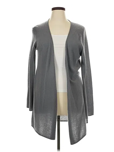 Pre-owned Pure Collection Cashmere Cardigan Sweater In Gray