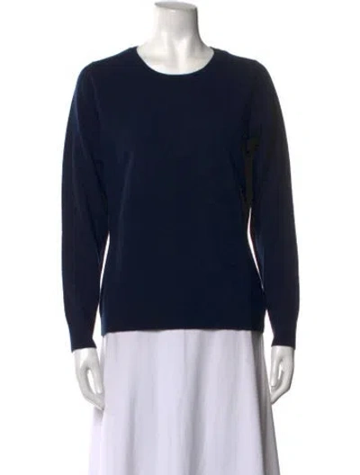Pre-owned Pure Collection Cashmere Crew Neck Sweater In Black