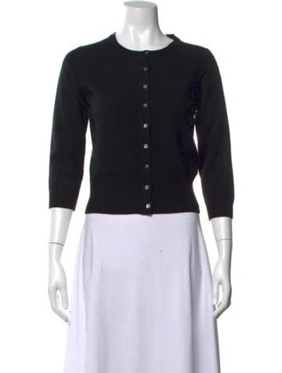 Pre-owned Pure Collection Cashmere Crew Neck Sweater In Black