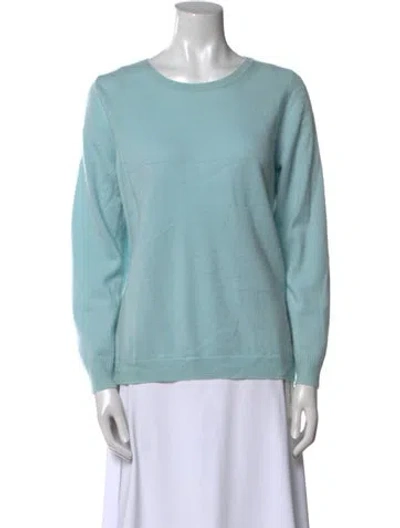 Pre-owned Pure Collection Cashmere Crew Neck Sweater In Blue