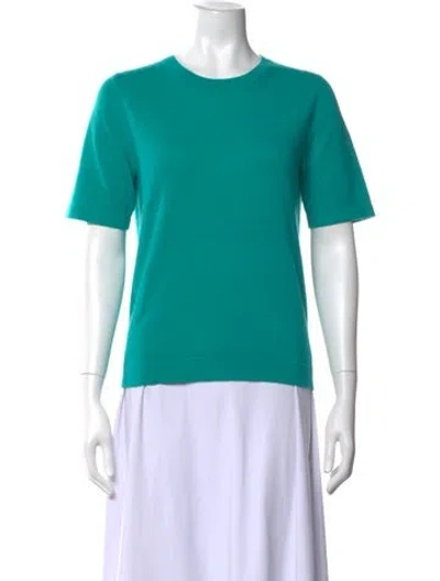 Pre-owned Pure Collection Cashmere Crew Neck Sweater In Green