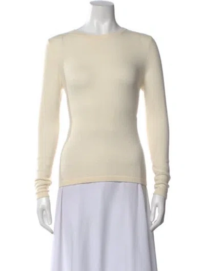 Pre-owned Pure Collection Cashmere Crew Neck Sweater In Neutral