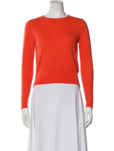 Pre-owned Pure Collection Cashmere Crew Neck Sweater In Orange