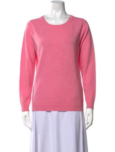 Pre-owned Pure Collection Cashmere Crew Neck Sweater In Pink