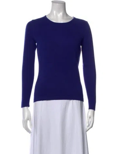 Pre-owned Pure Collection Cashmere Crew Neck Sweater In Purple