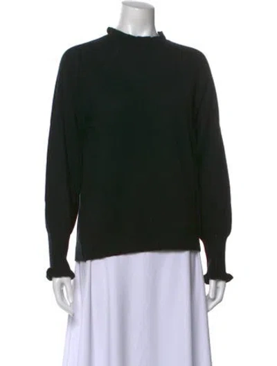 Pre-owned Pure Collection Cashmere Mock Neck Sweater In Black