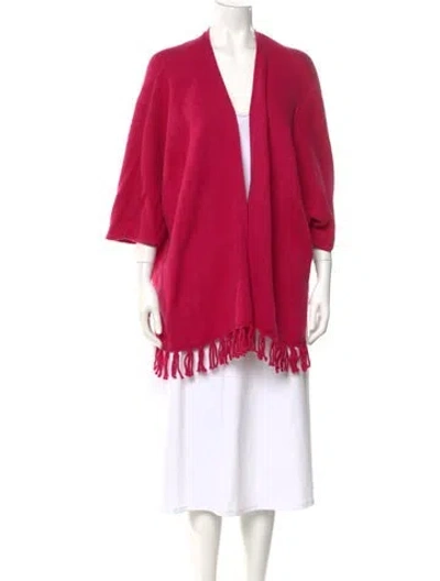 Pre-owned Pure Collection Cashmere Plunge Neckline Sweater W/ Tags In Pink