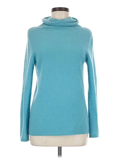 Pre-owned Pure Collection Cashmere Pullover Sweater In Blue