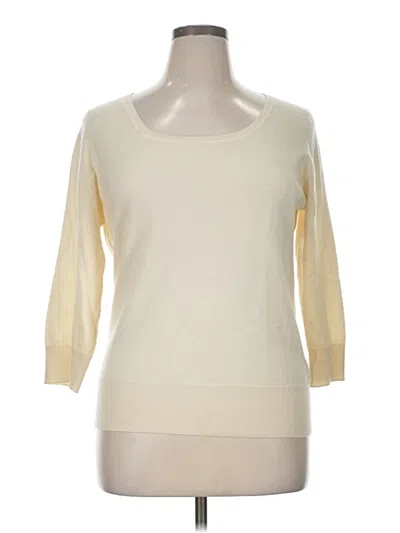 Pre-owned Pure Collection Cashmere Pullover Sweater In Ivory