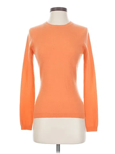Pre-owned Pure Collection Cashmere Pullover Sweater In Orange