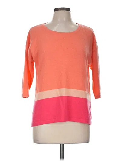 Pre-owned Pure Collection Cashmere Pullover Sweater In Orange