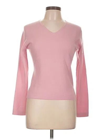 Pre-owned Pure Collection Cashmere Pullover Sweater In Pink