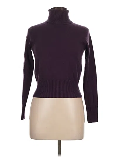 Pre-owned Pure Collection Cashmere Pullover Sweater In Purple