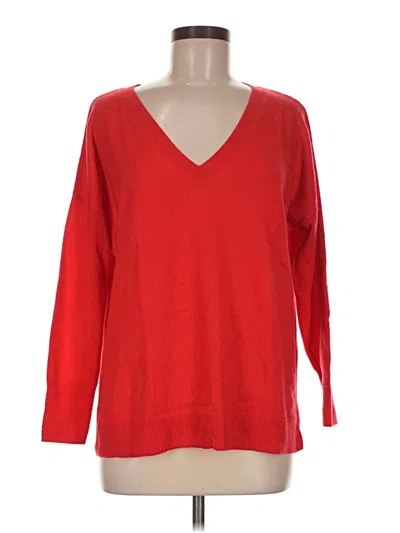 Pre-owned Pure Collection Cashmere Pullover Sweater In Red