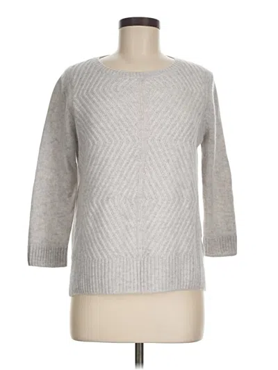 Pre-owned Pure Collection Cashmere Pullover Sweater In Silver