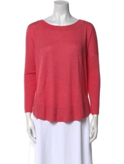 Pre-owned Pure Collection Cashmere Scoop Neck Sweater In Pink