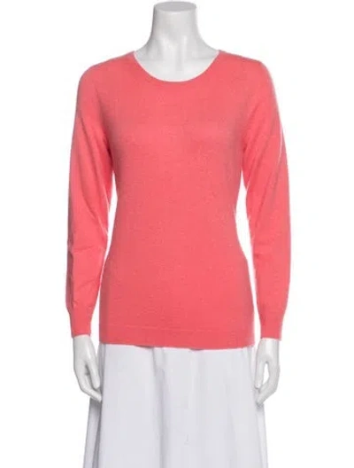 Pre-owned Pure Collection Cashmere Scoop Neck Sweater In Pink