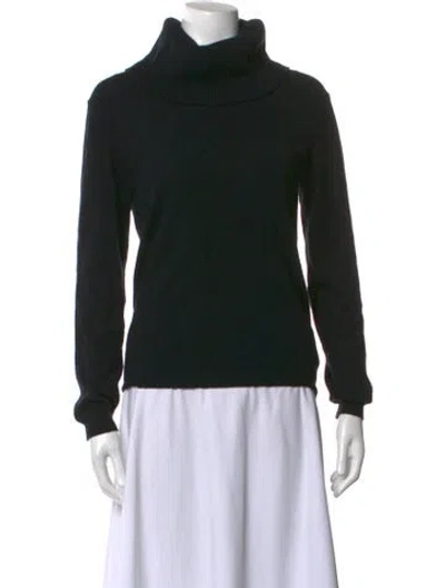 Pre-owned Pure Collection Cashmere Turtleneck Sweater In Black