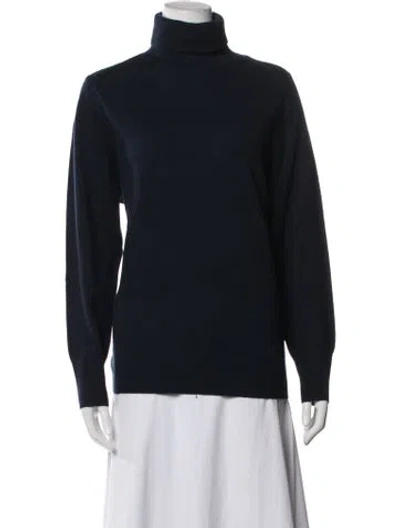 Pre-owned Pure Collection Cashmere Turtleneck Sweater In Black