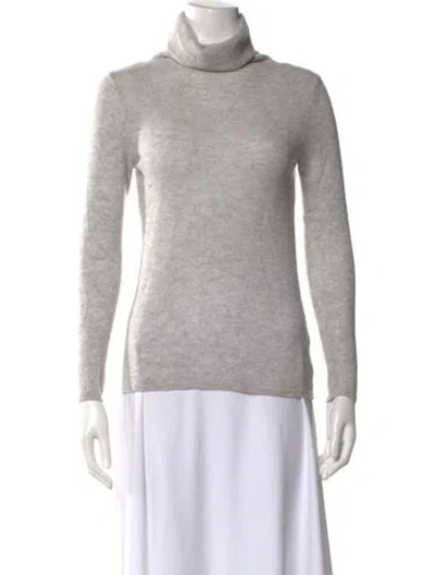 Pre-owned Pure Collection Cashmere Turtleneck Sweater In Gray