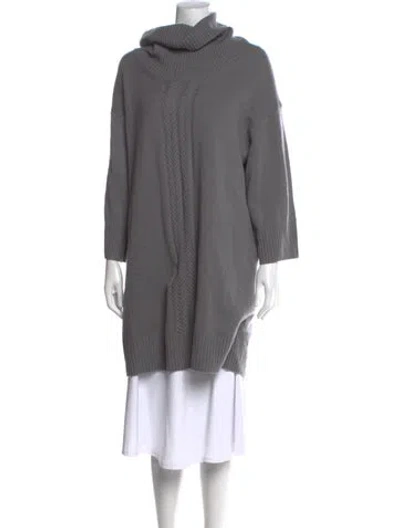 Pre-owned Pure Collection Cashmere Turtleneck Sweater In Gray