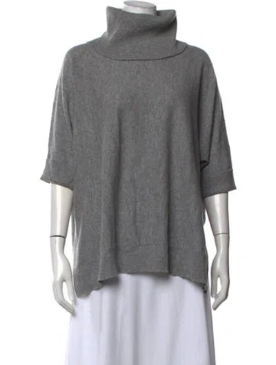 Pre-owned Pure Collection Cashmere Turtleneck Sweater In Grey