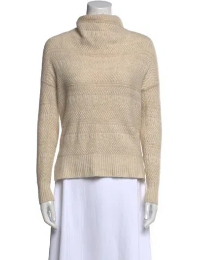 Pre-owned Pure Collection Cashmere Turtleneck Sweater In Neutral