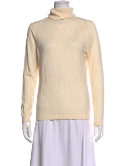 Pre-owned Pure Collection Cashmere Turtleneck Sweater In Neutrals