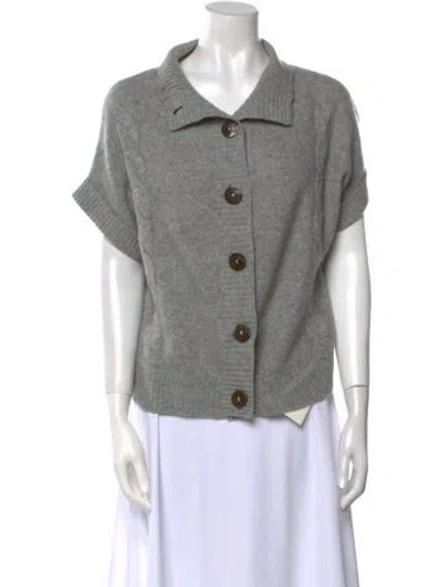 Pre-owned Pure Collection Lambswool Sweater In Gray