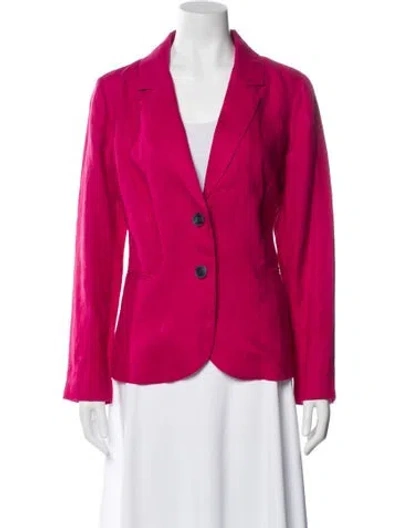 Pre-owned Pure Collection Linen Blazer In Pink