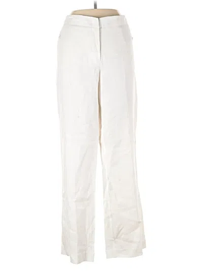Pre-owned Pure Collection Linen Pants In White