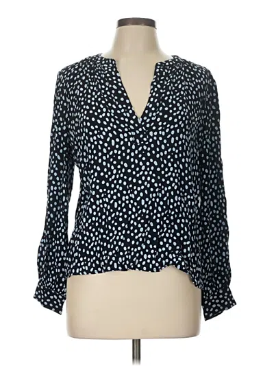 Pre-owned Pure Collection Long Sleeve Blouse In Black