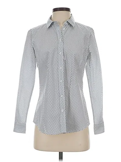 Pre-owned Pure Collection Long Sleeve Blouse In Gray