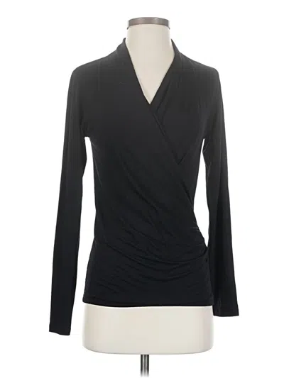 Pre-owned Pure Collection Long Sleeve Top Black Cowl Neck Tops
