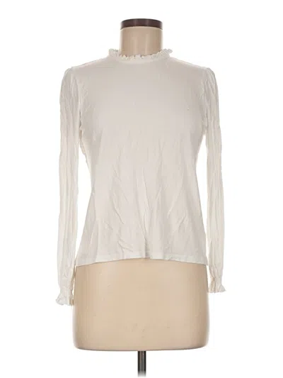 Pre-owned Pure Collection Long Sleeve Top Ivory Turtleneck Tops