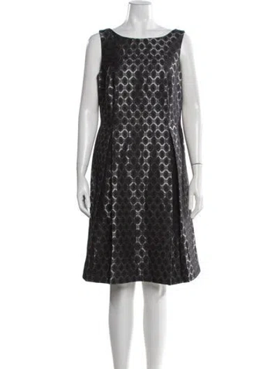 Pre-owned Pure Collection Patterned Knee-length Dress W/ Tags In Black