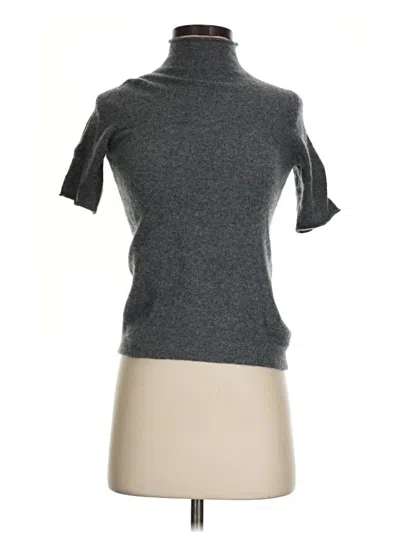 Pre-owned Pure Collection Short Sleeve Turtleneck In Gray